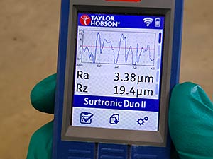 Checking Ra and Rz Parameters with Roughness Meter